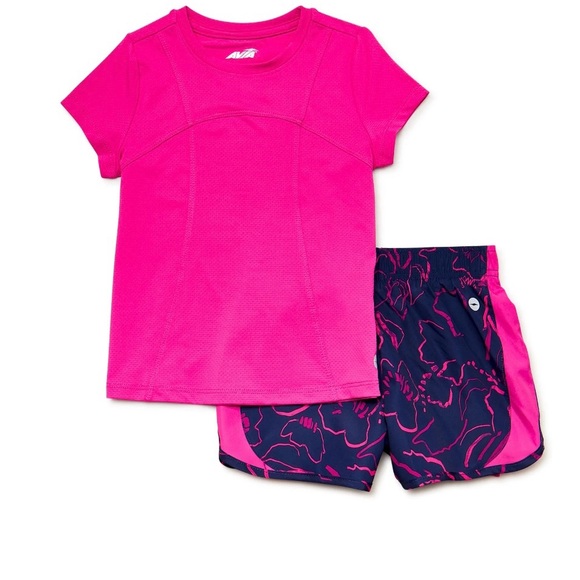 Avia Other - Avia Toddler Girls Performance T-Shirt and Shorts Set, 2-Piece, 12 Months NWT